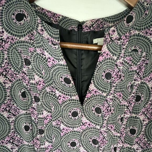 Halogen A-Line Purple & Black Sleeveless Geometric Dress - Picture 10 of 13